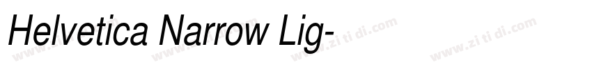 Helvetica Narrow Lig字体转换